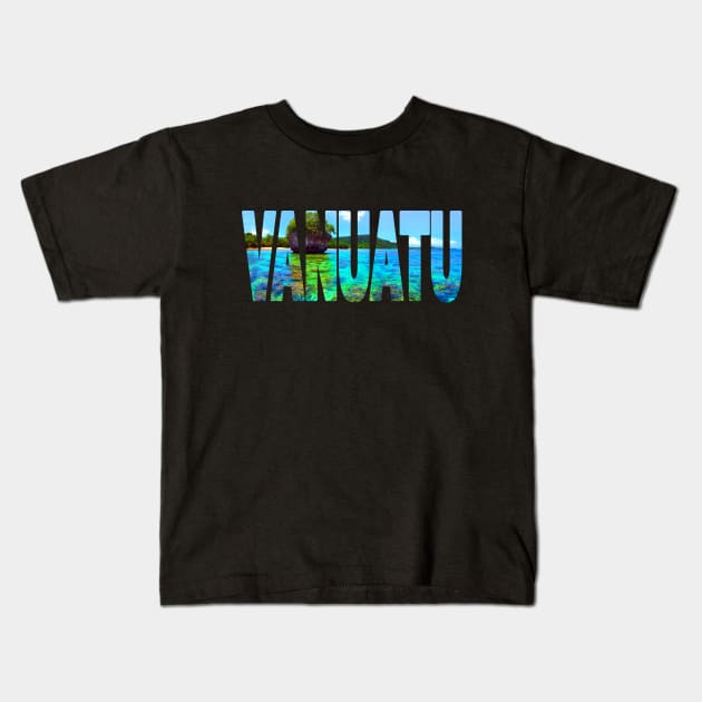 VANUATU Pilon Island snorkelling Kids T-Shirt by TouristMerch
